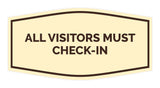 Signs ByLITA Fancy All Visitors Must Check-in Sign