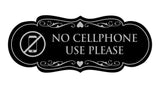 Signs ByLITA Designer No Cellphone Use please Sign