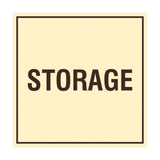 Ivory / Dark Brown Signs ByLITA Square Storage Sign