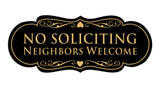 Signs ByLITA Designer No Soliciting Neighbors Welcome Sign