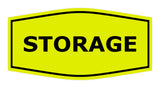 Yellow / Black Fancy Storage Sign