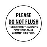 Signs ByLITA Circle Please Do Not Flush Etiquette Sign
