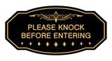 Victorian Please Knock Before Entering Sign