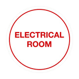 Signs ByLITA Circle Electrical Room Sign