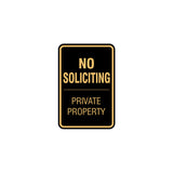 Portrait Round No Soliciting Private Property Sign