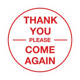 Signs ByLITA Circle thank you please come again with bar Sign