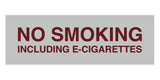 Signs ByLITA Basic No Smoking Including E-Cigarettes Sign