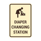 Portrait Round Diaper Changing Station Sign