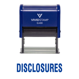 Disclosures Self Inking Rubber Stamp