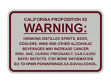 Signs ByLITA Classic Framed California Proposition 65 Sign Alcoholic Beverages