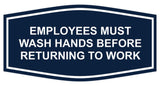 Signs ByLITA Fancy Employees Must Wash Hands Before Returning to Work Sign