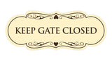 Signs ByLITA Designer Keep Gate Closed Sign