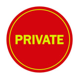 Circle PRIVATE Wall / Door Sign