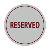 Signs ByLITA Circle Reserved Sign
