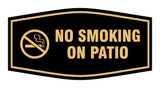 Signs ByLITA Fancy No Smoking on Patio Sign with Adhesive Tape, Mounts On Any Surface, Weather Resistant, Indoor/Outdoor Use
