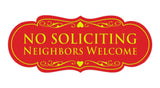 Signs ByLITA Designer No Soliciting Neighbors Welcome Sign