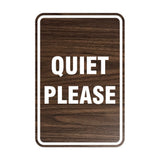 Portrait Round Quiet Please Sign