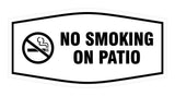 Signs ByLITA Fancy No Smoking on Patio Sign with Adhesive Tape, Mounts On Any Surface, Weather Resistant, Indoor/Outdoor Use