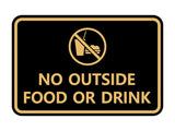 Signs ByLITA Classic Framed No outside food or drink Sign