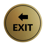 Signs ByLITA Circle Exit-Left Sign