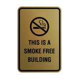 Signs ByLITA Portrait Round this is a smoke free building Sign
