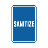 Portrait Round Sanitize Sign