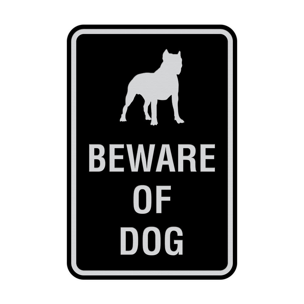 Portrait Round Beware Of Dog Sign