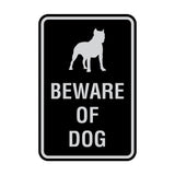 Portrait Round Beware Of Dog Sign