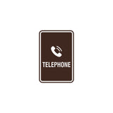 Portrait Round Telephone Sign With Adhesive Tape