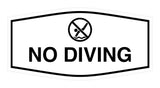 Signs ByLITA Fancy No Diving Sign with Adhesive Tape, Mounts On Any Surface
