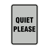 Portrait Round Quiet Please Sign