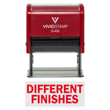 Red DIFFERENT FINISHES Self-Inking Office Rubber Stamp