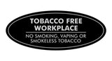 Signs ByLITA Oval Tobacco Free Workplace No Smoking Sign