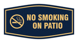 Signs ByLITA Fancy No Smoking on Patio Sign with Adhesive Tape, Mounts On Any Surface, Weather Resistant, Indoor/Outdoor Use