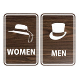 Portrait Round Men / Women Sign Set