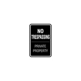 Signs ByLITA Portrait Round no trespassing private property Sign