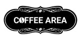 Designer Coffee Area Wall or Door Sign