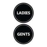 Signs ByLITA Circle Ladies and Gents Sign Set