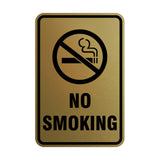 Portrait Round No Smoking Sign