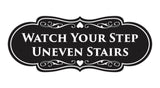 Signs ByLITA Designer Watch Your Step Uneven Stairs