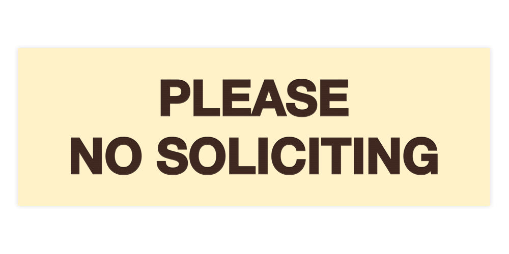 Signs ByLITA Basic Please No Soliciting Sign
