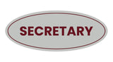 Signs ByLITA Oval Secretary Sign