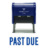Blue "PAST DUE" Self Inking Rubber Stamp
