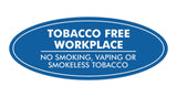 Signs ByLITA Oval Tobacco Free Workplace No Smoking Sign