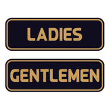 Basic LADIES GENTLEMEN Restroom Sign (2-Pack)