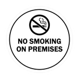 Signs ByLITA Circle No Smoking on Premises Sign