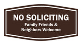 Fancy No Soliciting Family Friends & Neighbors Welcome Wall or Door Sign