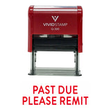 Past Due Please Remit Self Inking Rubber Stamp