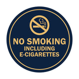 Signs ByLITA Circle No Smoking Including E-Cigarettes Sign