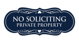 Signs ByLITA Designer No Soliciting Private Property Sign